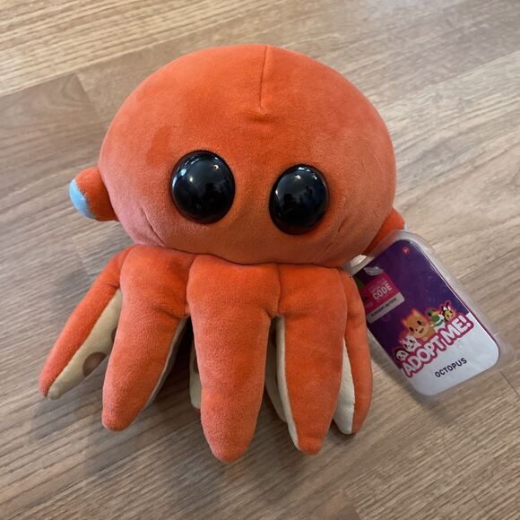 OCTOPUS Adopt Me Pets 8" Stuffed Plush Pet 2023 With Virtual Code - Picture 1 of 5